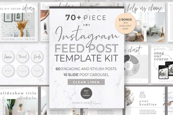 Download Instagram Feed Post Kit | Linen - Insta Collection