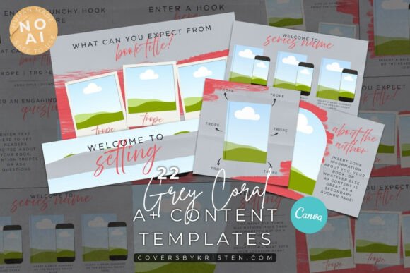 Download Grey a+ Content Author Canva Templates - Author canva templates Collection