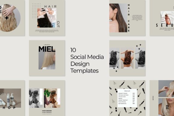 Download Beige Hair Salon Instagram Post Template - Insta Collection