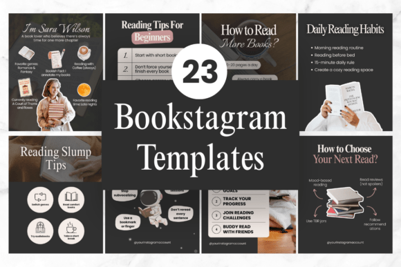 Download Bookstagram Instagram Canva Templates - Insta Collection