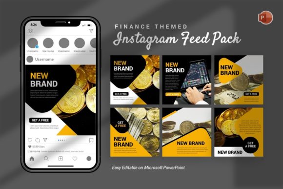 Download Instagram Feed - Finance Template - Insta Collection