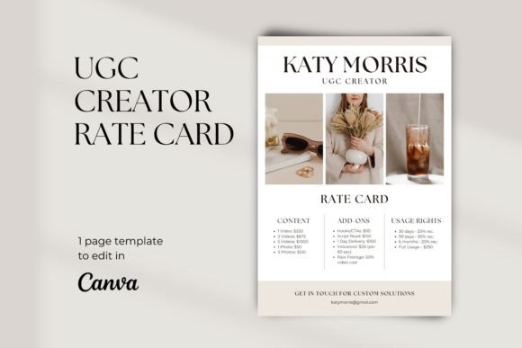 Download UGC Creator Rate Card Template - Creator Collection