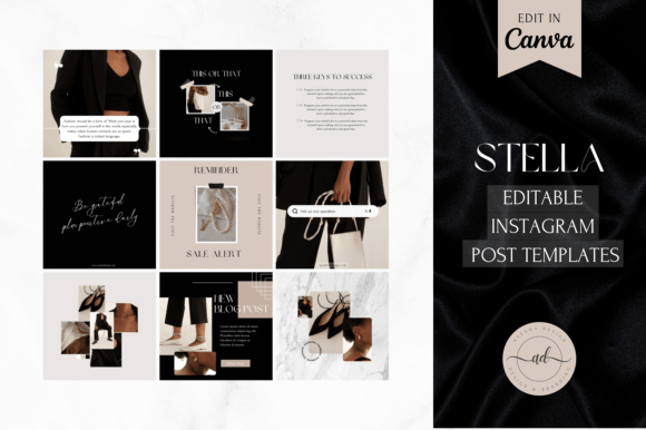 Download Black Luxury Instagram Post Templates - Insta Collection