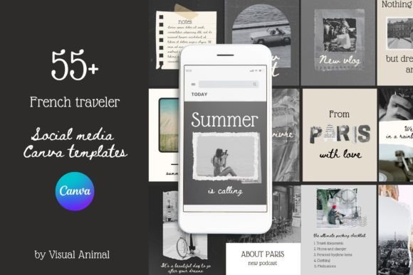 Download French Traveler Instagram Blog Templates - Insta Collection