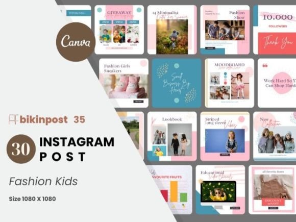 Download Fashion Kids Canva Instagram Template - Insta Collection
