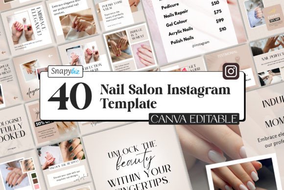 Download Nail Salon Instagram Canva Templates - Insta Collection