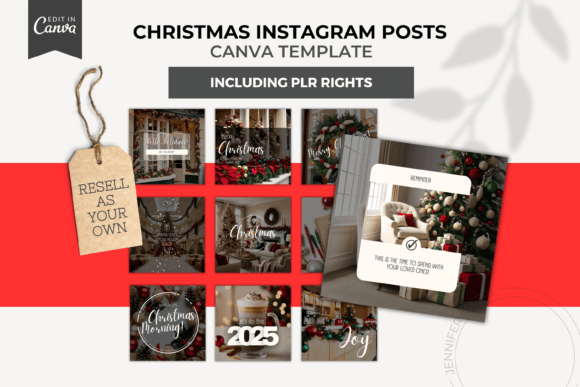 Download PLR Christmas Instagram Canva Templates - Insta Collection