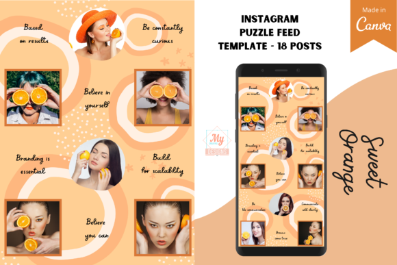 Download Canva Instagram Puzzle Feed Template - Insta Collection