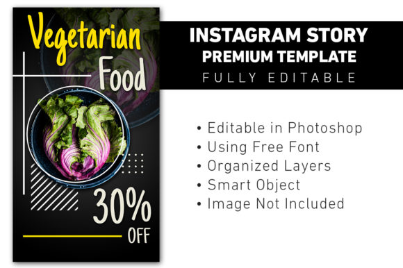 Download Story Instagram Vegetarian Food Template - Insta Collection