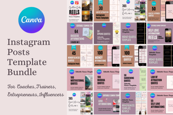 Download Instagram Post Canva Template Bundle - Insta Collection