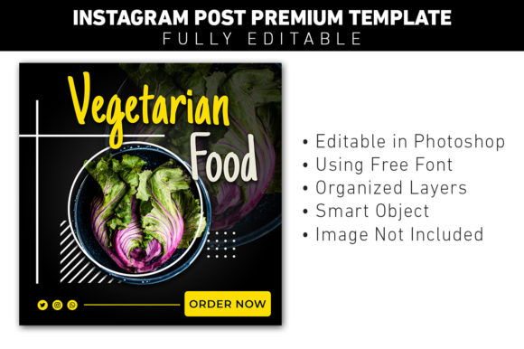 Download Instagram Post Vegetarian Food Template - Insta Collection
