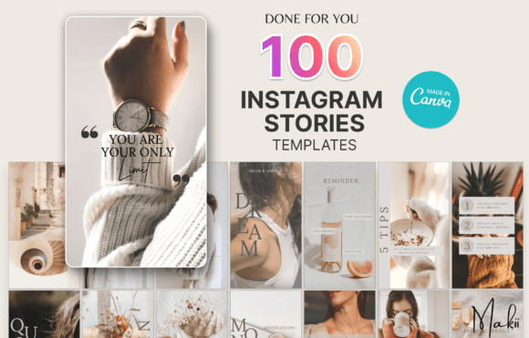 Download 100 Instagram Stories Templates, Canva - Insta Collection