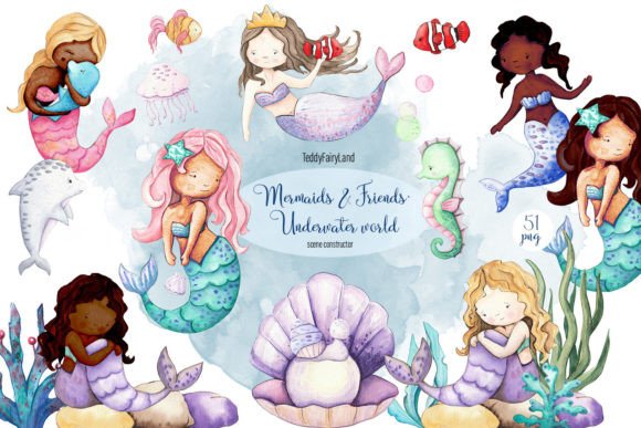 Download Mermaids. Underwater World Scene Creator - Creator Collection