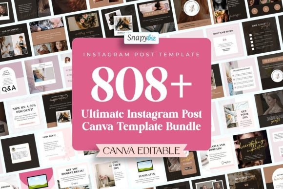Download Instagram Post Canva Template Bundle - Insta Collection