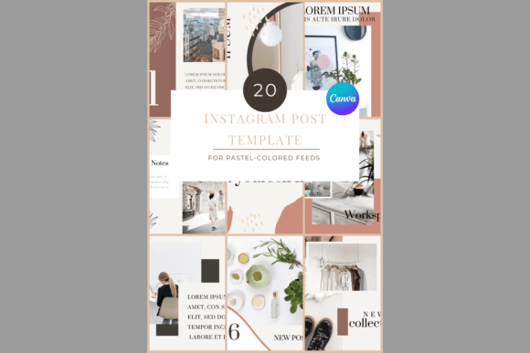 Download InstaPost Soft Pastel CanvaTemplate - Insta Collection