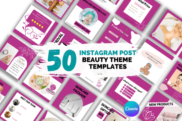 Download Beauty Theme Instagram Post Templates - Insta Collection