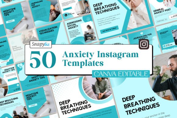 Download Anxiety Instagram Canva Templates - Insta Collection