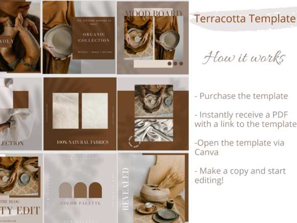 Download 18 Terracotta Canva Instagram Templates - Insta Collection
