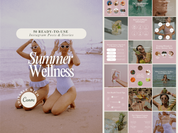 Download Summer Wellness Instagram Templates - Insta Collection