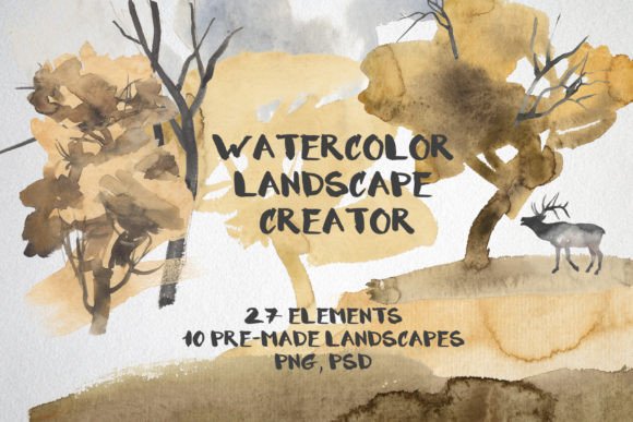 Download Watercolor Landscape Creator - Creator Collection